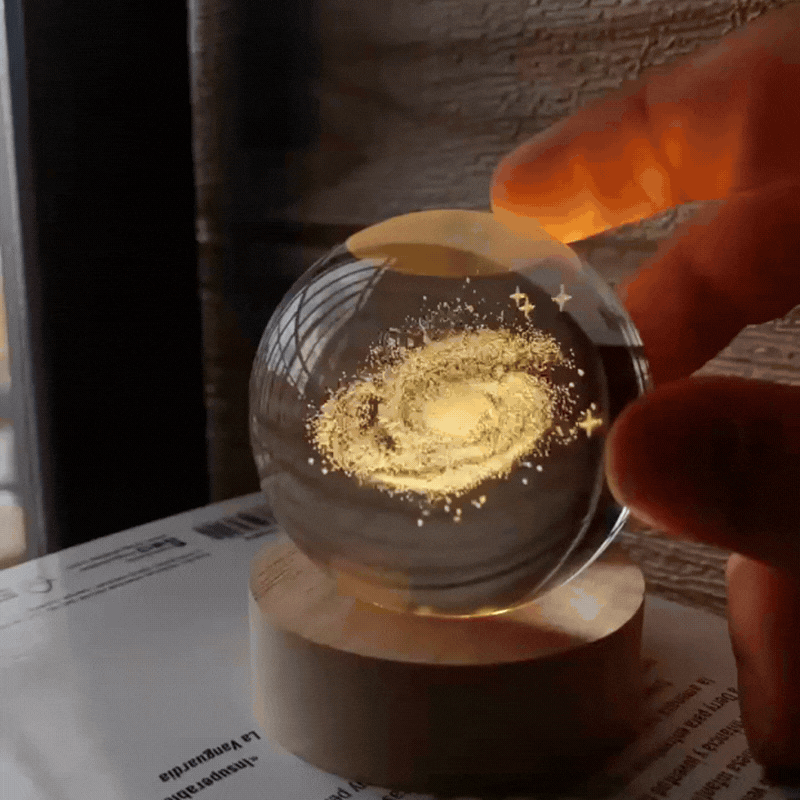 Lumin&aacute;ria Cristal Gal&aacute;xia em a&ccedil;&atilde;o
